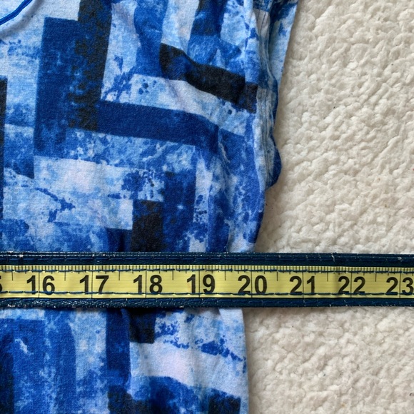 Michael Kors Blue Pattern Blouse - Picture 6 of 8